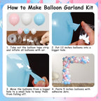 Fades Or Braids Gender Reveal Party Decorations Kit With 4.9 x 3.3 ft Backdrop Banner Balloon Garland Cake Topper Cupcake Toppers Sash And Letter Banner For Baby Shower Celebration - Image 5