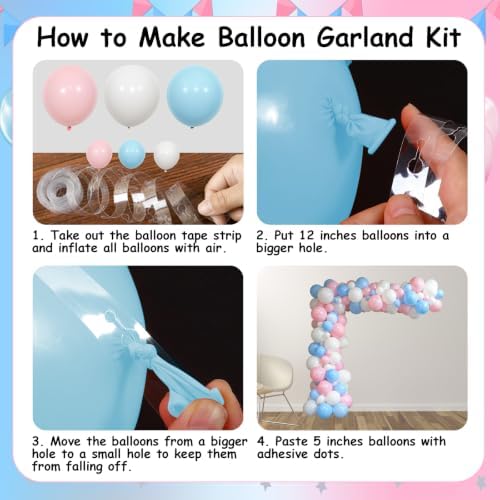 Fades Or Braids Gender Reveal Party Decorations Kit With 4.9 x 3.3 ft Backdrop Banner Balloon Garland Cake Topper Cupcake Toppers Sash And Letter Banner For Baby Shower Celebration - Image 5