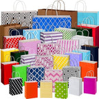 Kosiz 36 Pcs Assorted Sizes Gift Bags with Handles, Kraft Paper Bulk by Kosiz