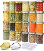 SPANLA Mason Jars 8 oz, 24 Pack Small Canning Jars 8oz Half Pint Glass jars - Image 5