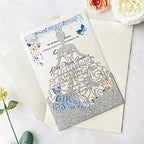 5.12 x7.28 inch 20PCS Silver Glitter Quinceanera Invitations Kit Laser Cut Hollow Girl Princess Pocket with Envelopes Invitations for Quinceanera Bridal Shower Invite - Image 6
