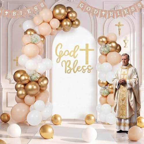 Gilprop 141 Pcs 7.2ft God Bless Baptism, Elastic Polyester - Image 5