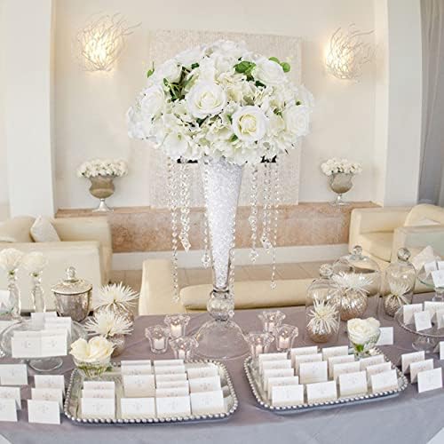 BLOSMON 6 Pcs Fake Flower Centerpieces for Wedding Decor, Large, White - Image 6