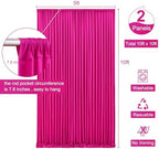 10x10 Fuchsia Backdrop Curtain for Parties Birthday Party Wrinkle Free Hot Pink Photo Curtains Backdrop Drapes Fabric Decoration for Wedding 5ft x 10ft,2 Panels - Image 5