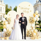 Ivory Wedding Arch Cover Set of 3 Stretchy Arch Backdrop Cover 4FT, 5FT, 6FT Cover for Arch Backdrop Spandex Fitted Wedding Arch Stand Covers for Birthday Party Ceremony Banquet Decor - Image 4