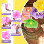 Vihose 6 Pcs Large Flower Paper Lanterns Tea Party Decorations - Image 3