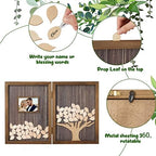 Gueevin 164 Pcs Tree of Life Wedding Guest Book, Wooden Tree Guest Book - Image 3