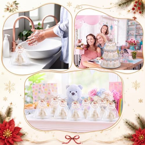 Leelosp 20 Set Christmas Tree Soaps Christmas Baby Shower Favors for Guests - Image 6