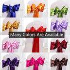 Pack of 50 Satin Terracotta Chair Sashes Bows 7x108 inch Chair Ribbons - Image 6