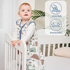Yoofoss Baby Sleep Sack 12-18 Month 0.5TOG 100% Organic Cotton 2-Way Zipper - Image 3