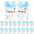 Resurhang 50 Sets Gift Bag for Baby Shower Bear Balloon Goodie Bags with Handles and Tissue Paper Baby Shower Party Favor Handbag for Guests Gender Reveal Return Gift(Blue) by Resurhang