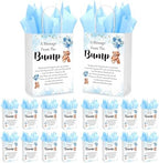 Resurhang 50 Sets Gift Bag for Baby Shower Bear Balloon Goodie Bags with Handles and Tissue Paper Baby Shower Party Favor Handbag for Guests Gender Reveal Return Gift(Blue) by Resurhang