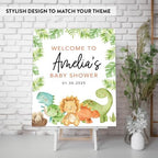 Andaz Press Dinosaur Baby Shower Decorations, Personalized Baby Shower Sign, Custom Dino Baby Shower Sign In Guest Book Alternative, Hatching Soon Welcome Baby Shower Sign, 16x20 Canvas - Image 3