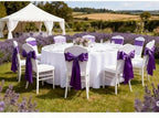 50 Pack Purple Satin Chair Ribbons, Satin Purple Chair Bows Sashes Ties for Wedding Party Birthday Decor - Image 2