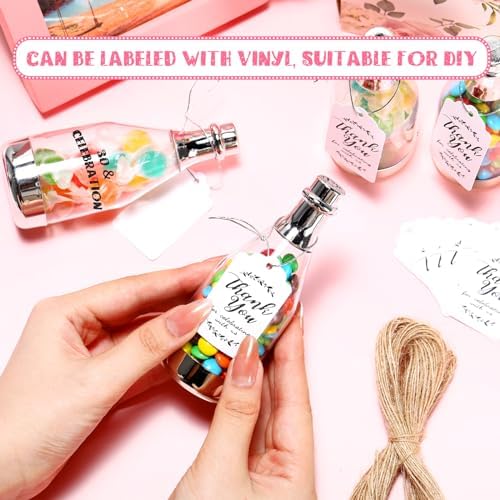 Gerrii 60 Pcs Mini Champagne Bottles Plastic Candy Container Set with Tags - Image 4