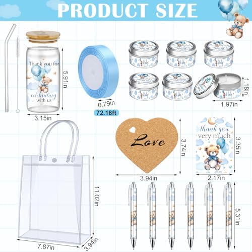 MotiMind 6 Sets Blue Bear Baby Shower Prizes for Winners Guest Game - Image 3