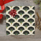 pnyoin Merry Christmas Wrapping Paper Roll,Elegant Fan Art Green Gift Wrap Perfect for Xmas,Birthday,Weddings, Brides, Holidays, Baby Showers，58 x 23 inches,3 Roll - Image 4