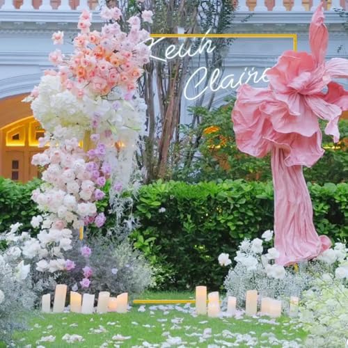 Wokceer Backdrop Stand Square Wedding Arch 6.6FT x 5.2FT Gold Metal Balloon Arch Backdrop Stand for Wedding Ceremony Birthday Party Baby Shower Photo Booth Background Decor - Image 6