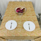 Ridhi Block Print Romantic Reverie Rectangle Cotton Tablecloth 108" x 70" Reusable Table Cover Decorative Everyday Use for Dining, Farmhouse, Home Gift for Spring, Easter, Valentine - Image 3