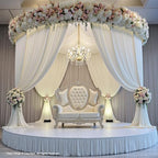 30ft×15ft White Backdrop Curtain for Wedding Parties - Image 4