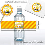 Amanda Creation Baby Under Construction Baby Shower Bundle, Party Supplies for 20 with Invitations, Games, Favor Stickers, Candy & Water Bottle Labels - Image 6