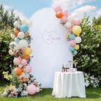 Skypatio 7.2FT Wedding Metal Arch Backdrop Stand with White Backdrop Cover, Balloon Gold Arch Stand for Birthday Party Baby Shower Wedding Decoration Stand for Backdrop - Image 5