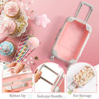 LemonRoad 36 Pcs Clear Mini Suitcase Party Favor Box, Pink、rose Pink - Image 3
