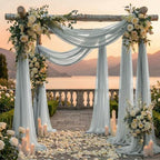 Pack of 1 Wedding Arch Drape Panel Fabric 30" x 75ft - Grey - Image 4