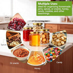 30 Pack 6 oz Glass Jars with Gold Lids - Airtight Hexagon Honey Jars - Image 7
