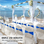 Royal Blue Chair Sashes 50 Pack Spandex Stretch Chair Band Sashes with Buckles for Folding Chairs Wedding Party Reception Baby Shower Events Banquet Decorations - Image 5