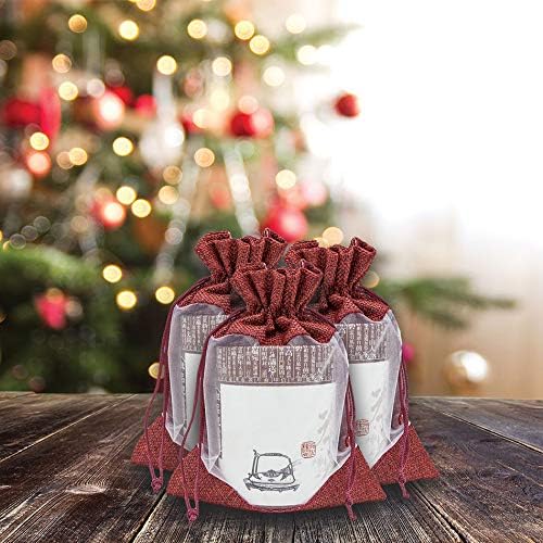 48 pc Jute Burlap & Sheer Organza Gift Bags w. Drawstring by TheDisplayGuys - Image 6
