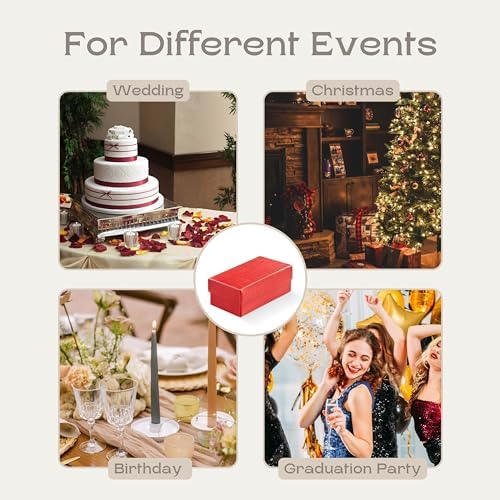 Boxes Craftory Pack of 40 Small Favor Boxes (2.75 x 1.57 x 1.18 inch) - Ideal for Wedding and Candy Party - Red Silk - Image 6
