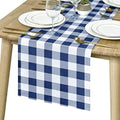 Hiasan Buffalo Plaid Table Runner Navy Blue and White 14W x 60L, 1 Piece by Hiasan