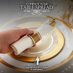 400 Pieces Pre Rolled Gold Plastic Cutlery Set, Individually Wrapped Plastic Silverware Set with 100 Forks, 100 Knives, 100 Spoons, 100 Napkins, Utensils for Weddings, Service for 100 Guests - Image 5