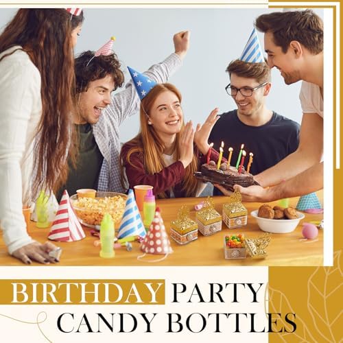 Cunhill 24 Pcs Mini Champagne Bottle Candy Jars with Lids, Groovy Style - Image 4