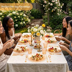 DaYammi 350PCS Orange Glitter Plastic Dinnerware Set for 50 Guests - Image 6