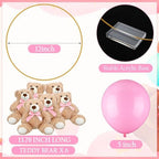 6 Sets Bear Table Centerpieces for Baby Shower Gender Reveal, Pink - Image 2
