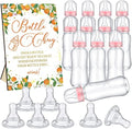 TrelaCo 12 Pcs Orange Theme Baby Shower Games Bottle Chug Wooden Sign Set by TrelaCo