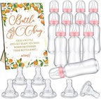 TrelaCo 12 Pcs Orange Theme Baby Shower Games Bottle Chug Wooden Sign Set by TrelaCo