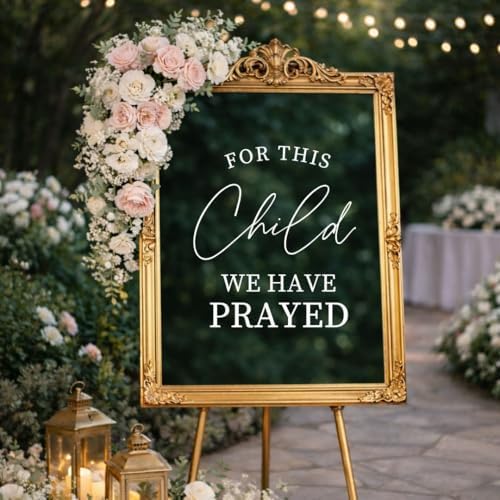 for This Child We Have Prayed Decal Christian Baby Shower Welcome Sign - Image 5