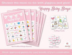 Party Hearty Baby Shower 5 Game Pack, Premium Thick Cardstock - Pink - Image 3