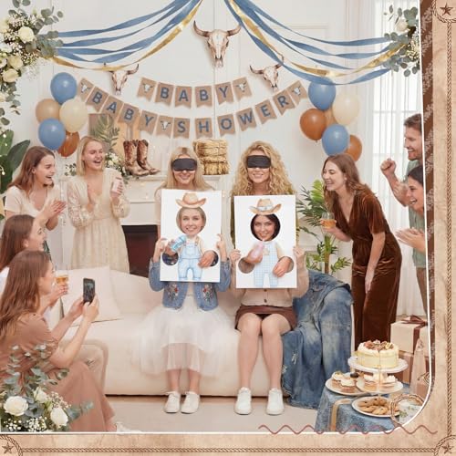 6 Set Baby Shower Games Feed The Baby(Cowboy,Light Blue) - Image 4