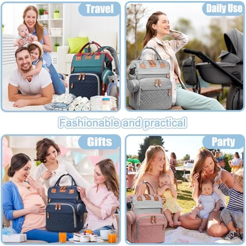 SHITIESHOU Diaper Bag Backpack Baby Bag for Mom Dad with Changing Pad, 19 Pockets, Large Waterproof Travel Baby Girl Boy Toddle Diaper Bag with Insulated Pocket, Baby Shower Gifts, Black - Image 5