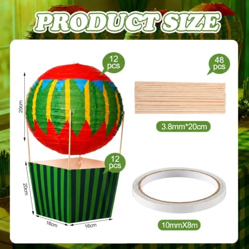 Leinuosen Wizard Party Decoration Hot Air Balloon Table Centerpiece, 12 Set - Image 2