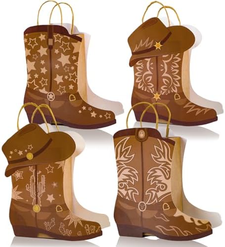 Cowboy Boots Paper Bags Western Theme Party Decorations Favors by Justforjoyful