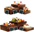 6 Pack Buffet Risers and Stands, Dessert Table Display Set with Mini Signs by BOYMCOWBOYHOMEDECOR