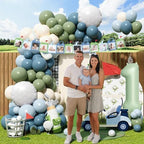 Hole in One Birthday Decorations, 133 PCs Golf First Party Supplies Boy 1st Birthday Decor Set with Balloons Chair and Photo Banners Backdrop Tablecloth Cake Cupcake Toppers Boxes Cutout Crown - Image 6