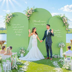 Sage Green Arch Backdrop Cover 7.2ft 6.6ft 6ft Arch Cover Set of 3 Arch Covers Stretchy Backdrop for Wedding Party Baby Shower Birthday Photography Spandex Arch Stand Covers Backdrop Curtains Decor - Image 2