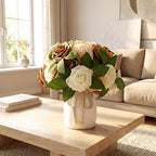 100 Pcs Artificial Rose Flowers, Nude Color - Image 3