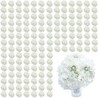 AVIVIHO 105 Pcs White Hydrangeas Artificial Flowers Bulk White Silk Flowers with Stems Realistic Fake Hydrangeas Heads DIY Floral Arrangements for Wedding Centerpieces Arch Party Home Decoration by Aviviho